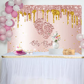 Rose Golden Füße Baby Dusche Hintergrund